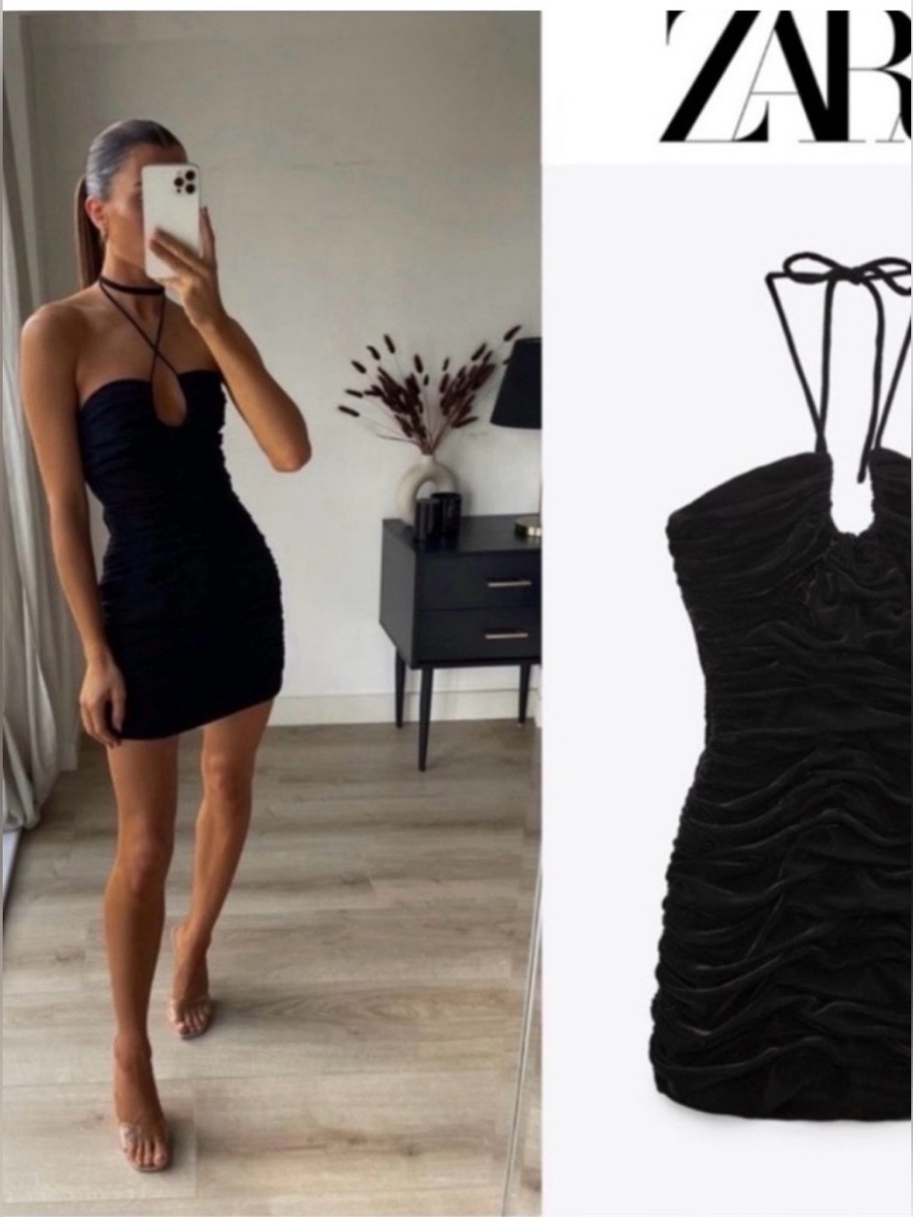 BNWT ZARA BLACK DRESS SZ MD